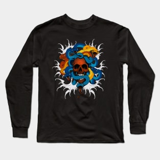 Skull And Snakes Long Sleeve T-Shirt